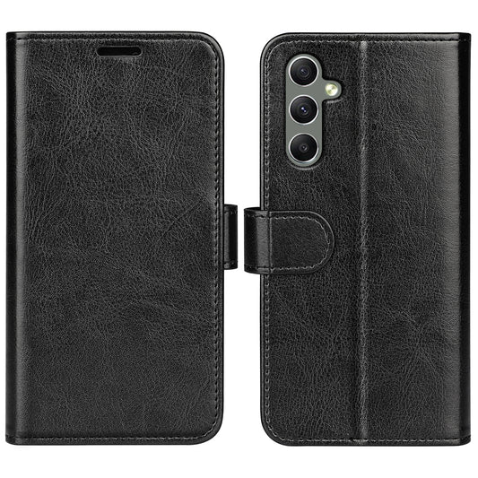 For Samsung Galaxy A24 4G PU Leather Wallet Flip Cover Crazy Horse Texture Stand Phone Case