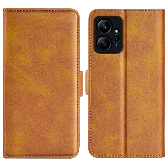 For Xiaomi Redmi Note 12 4G Calf Texture Shockproof Cover PU Leather Stand Wallet Phone Case