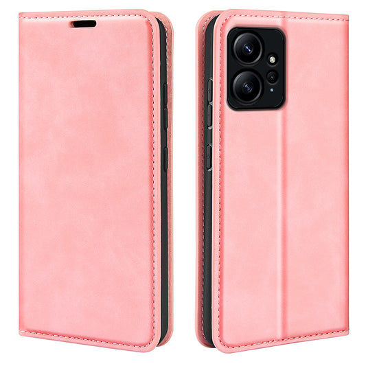 For Xiaomi Redmi Note 12 4G Skin-touch Leather Wallet Phone Case Magnetic Auto Closing Stand Cover
