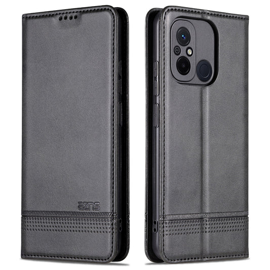 AZNS For Xiaomi Poco C55 4G / Redmi 11A 4G / Redmi 12C 4G Leather Phone Case Wallet Stand Smartphone Cover