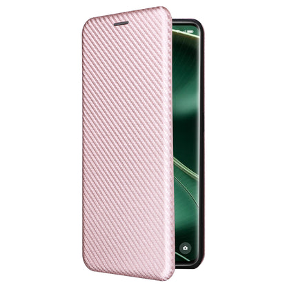 For Oppo Find X6 Pro PU Leather Stand Phone Cover Carbon Fiber Texture Phone Case with Card Slot