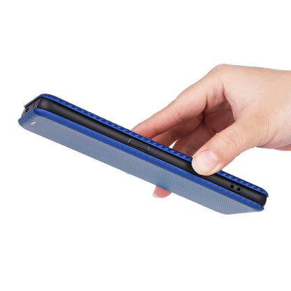 For Oppo Find X6 PU Leather Stand Phone Cover Carbon Fiber Texture Phone Case with Card Slot