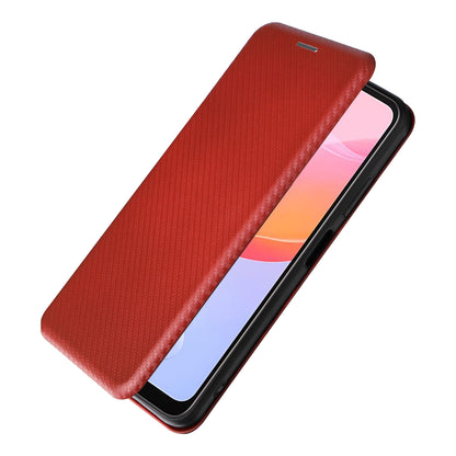 For Blackview A85 Carbon Fiber Texture Phone Case Leather Flip Stand Cover with Card Holder, Kickstand