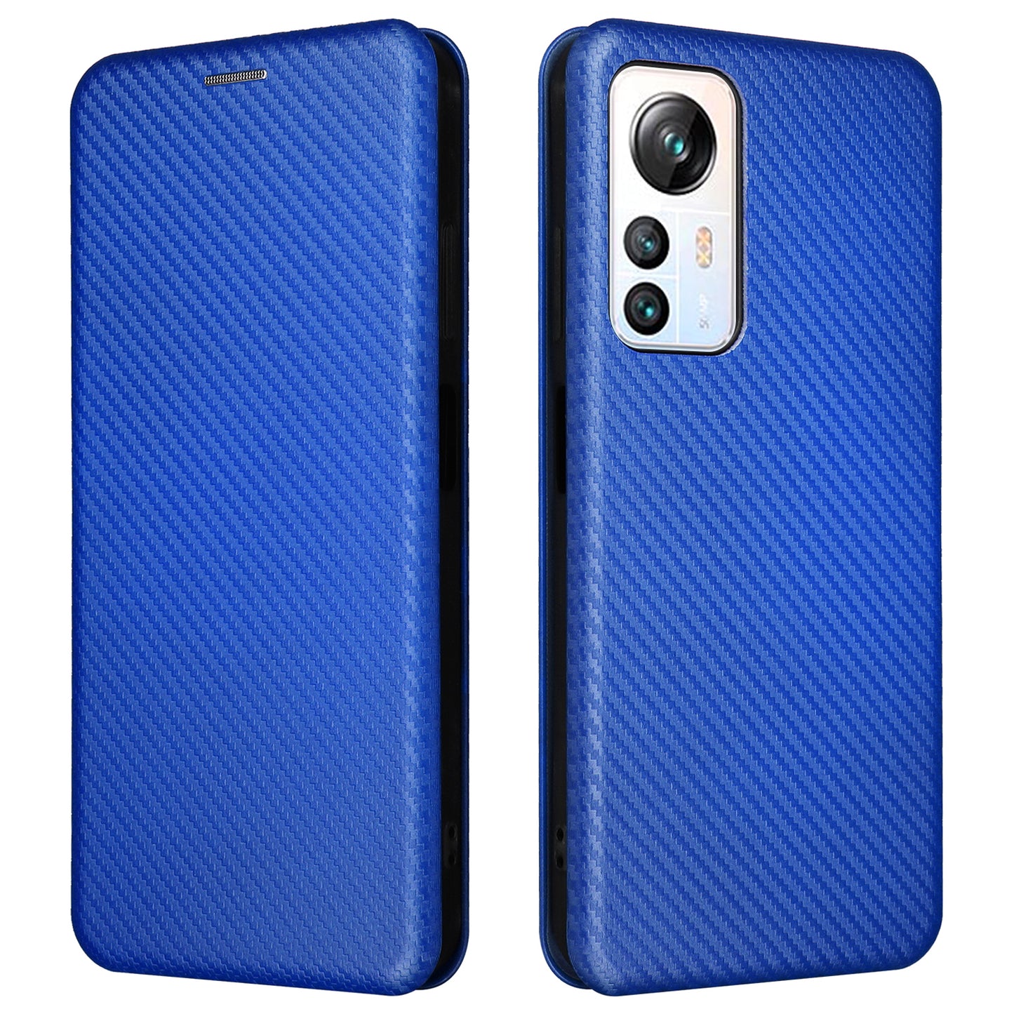 For Blackview A85 Carbon Fiber Texture Phone Case Leather Flip Stand Cover with Card Holder, Kickstand