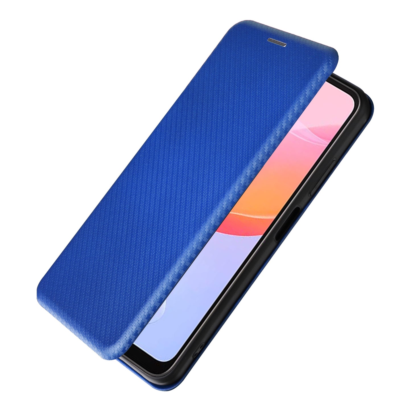 For Blackview A85 Carbon Fiber Texture Phone Case Leather Flip Stand Cover with Card Holder, Kickstand