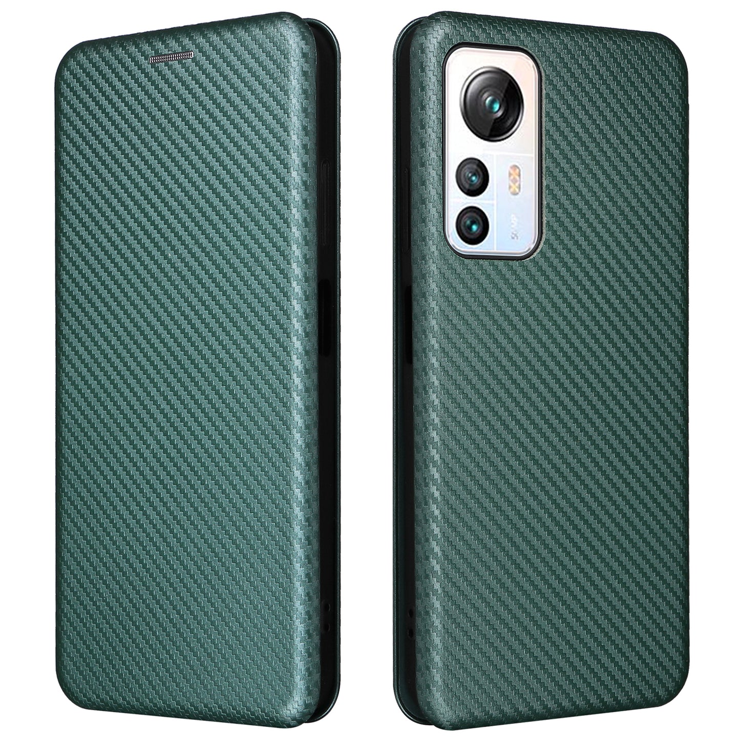For Blackview A85 Carbon Fiber Texture Phone Case Leather Flip Stand Cover with Card Holder, Kickstand