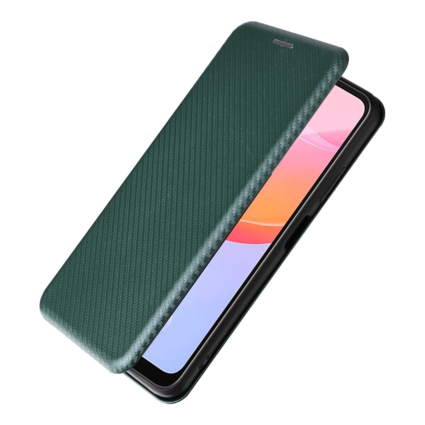 For Blackview A85 Carbon Fiber Texture Phone Case Leather Flip Stand Cover with Card Holder, Kickstand