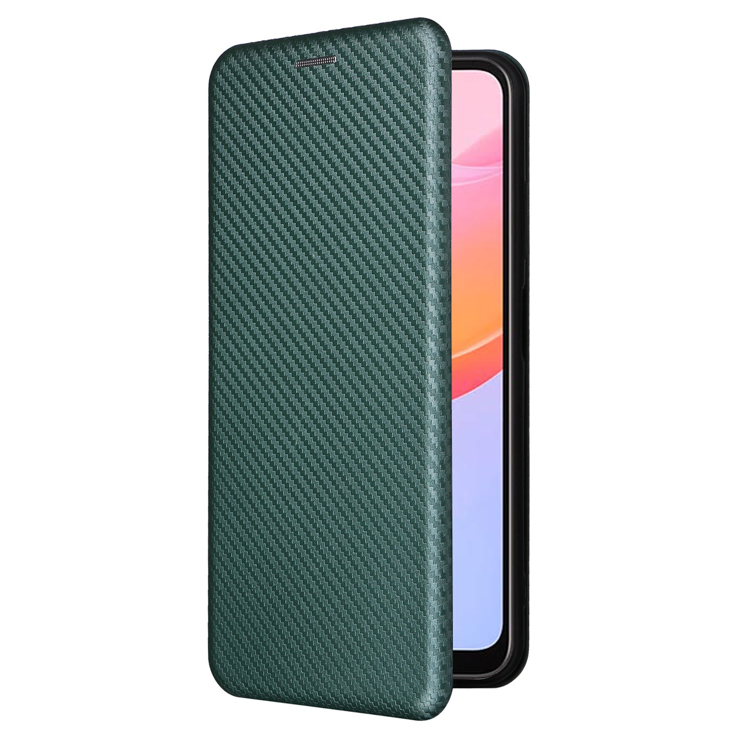 For Blackview A85 Carbon Fiber Texture Phone Case Leather Flip Stand Cover with Card Holder, Kickstand