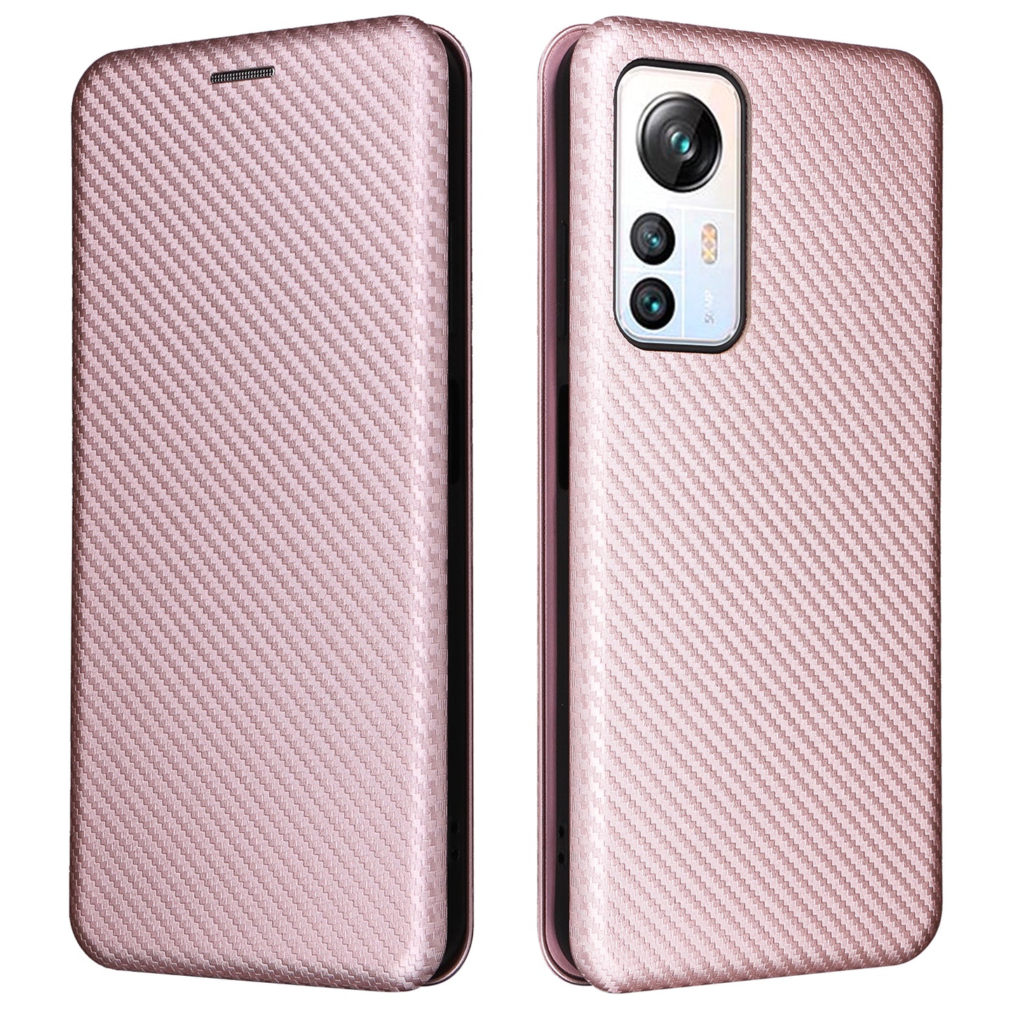 For Blackview A85 Carbon Fiber Texture Phone Case Leather Flip Stand Cover with Card Holder, Kickstand