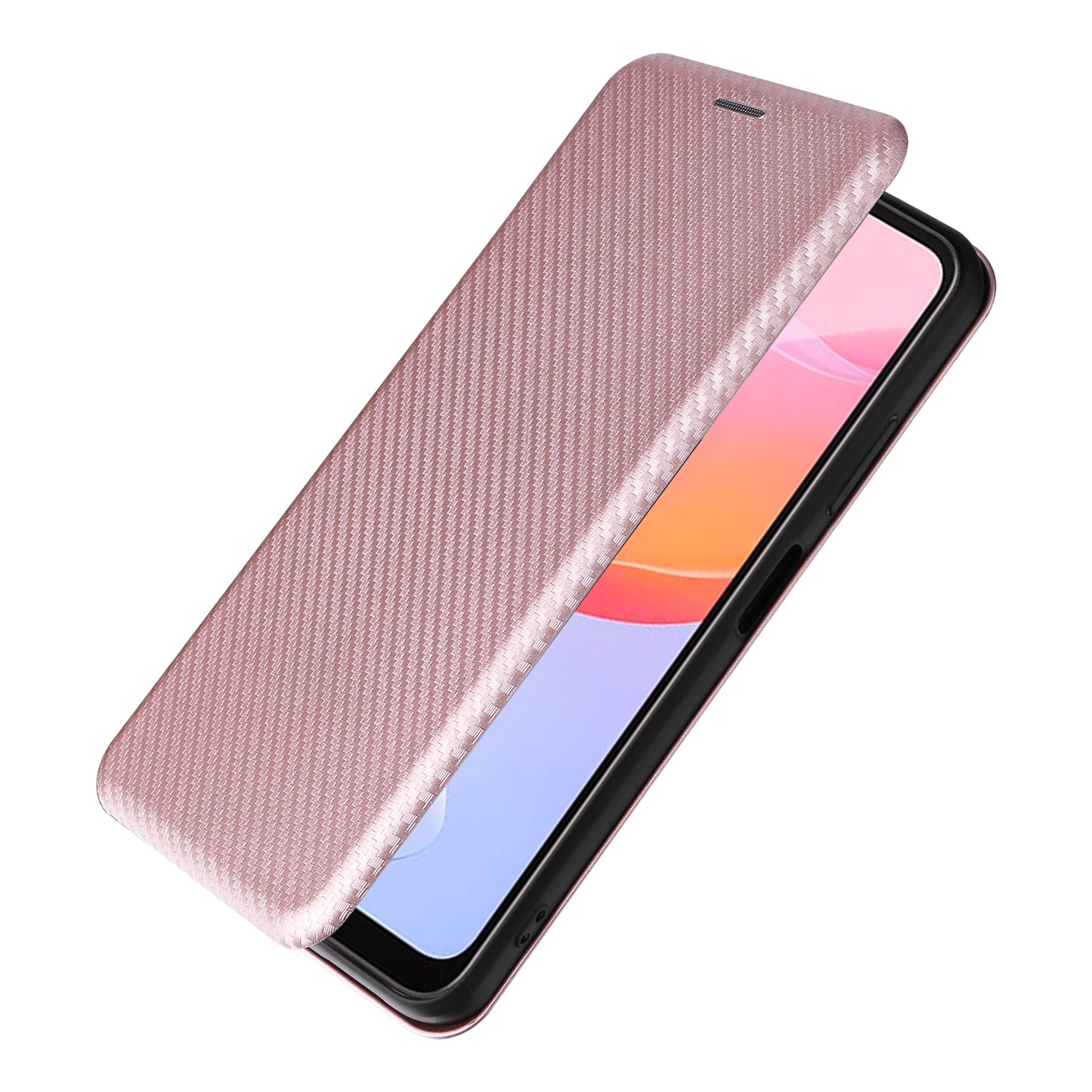 For Blackview A85 Carbon Fiber Texture Phone Case Leather Flip Stand Cover with Card Holder, Kickstand