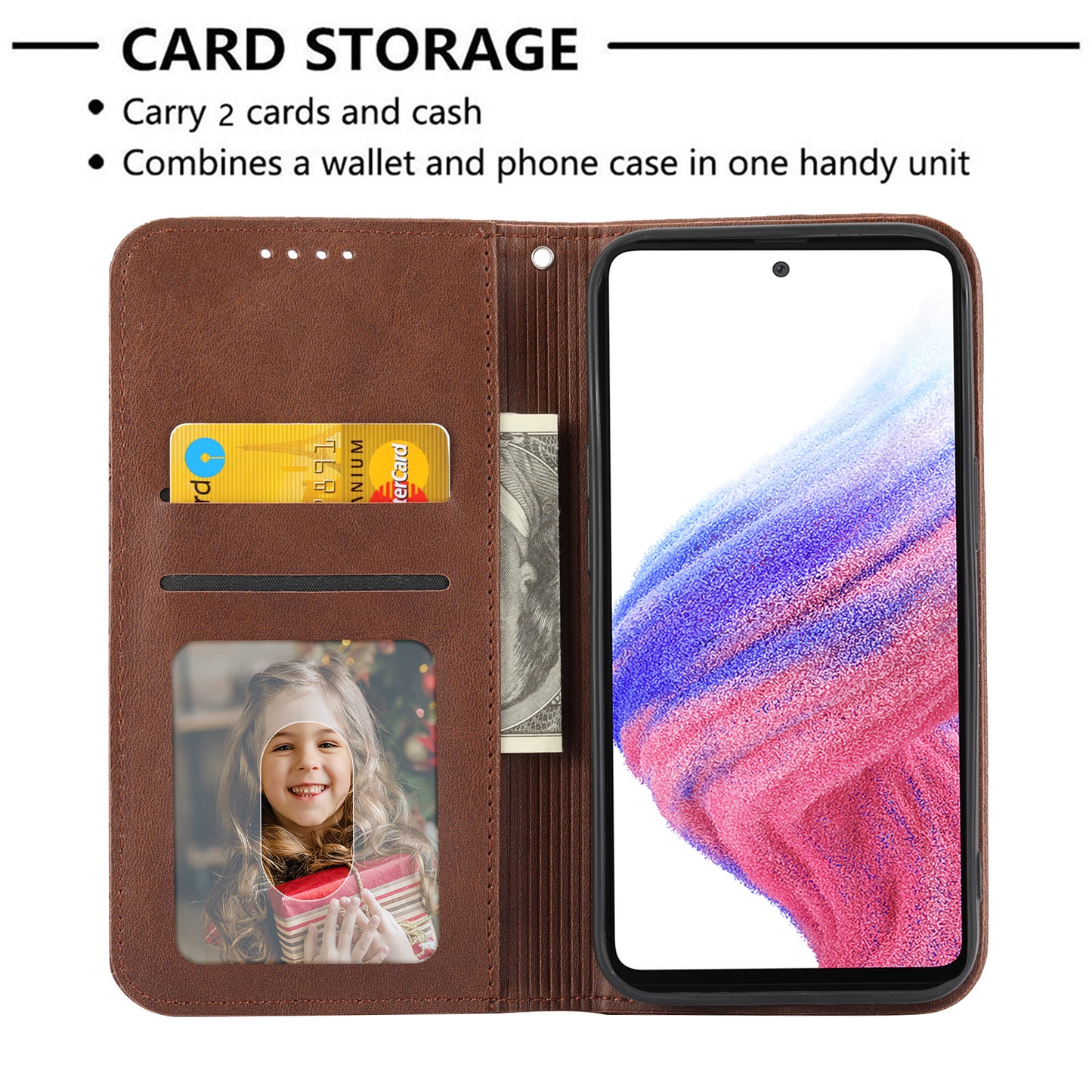 Phone Case for Samsung Galaxy A24 4G , Imprinted Rhombus Pattern Wallet Calf Texture PU Leather Stand Phone Cover