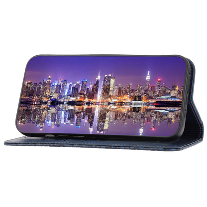 Phone Case for Samsung Galaxy A24 4G , Imprinted Rhombus Pattern Wallet Calf Texture PU Leather Stand Phone Cover