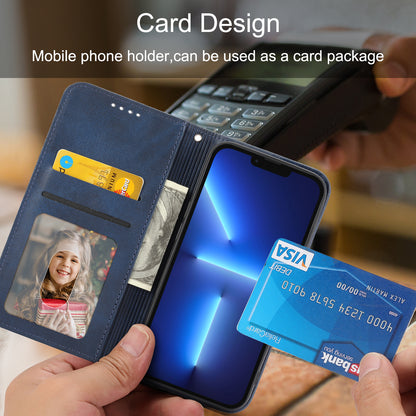 Phone Case for Samsung Galaxy A24 4G , Imprinted Rhombus Pattern Wallet Calf Texture PU Leather Stand Phone Cover