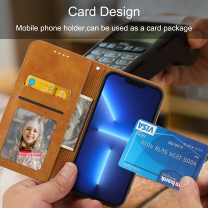 Phone Case for Samsung Galaxy A24 4G , Imprinted Rhombus Pattern Wallet Calf Texture PU Leather Stand Phone Cover