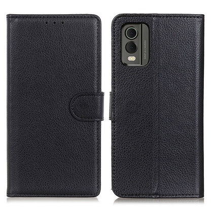 Wallet Stand Phone Case for Nokia C32 , PU Leather+TPU Litchi Texture Phone Cover