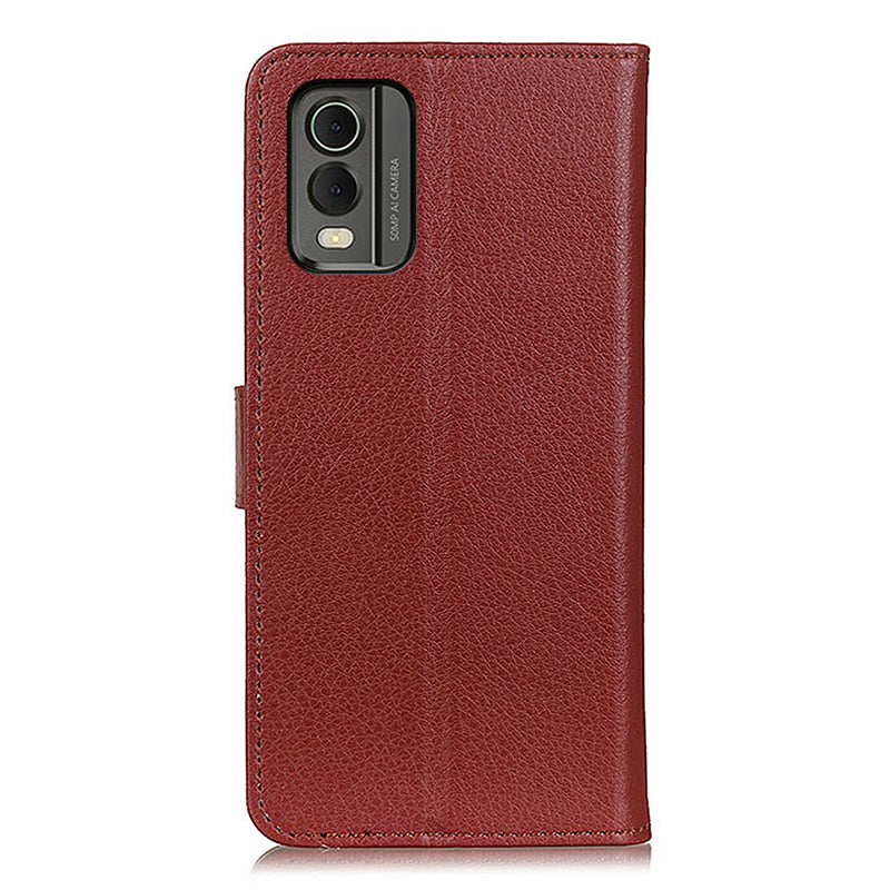 Wallet Stand Phone Case for Nokia C32 , PU Leather+TPU Litchi Texture Phone Cover