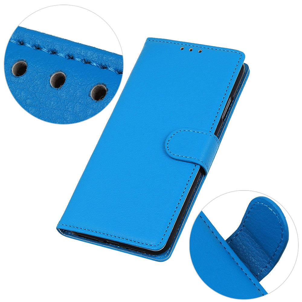 Wallet Stand Phone Case for Nokia C32 , PU Leather+TPU Litchi Texture Phone Cover