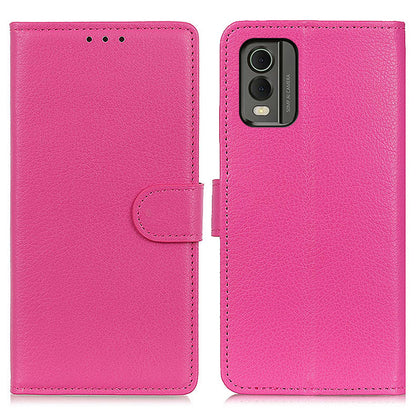 Wallet Stand Phone Case for Nokia C32 , PU Leather+TPU Litchi Texture Phone Cover