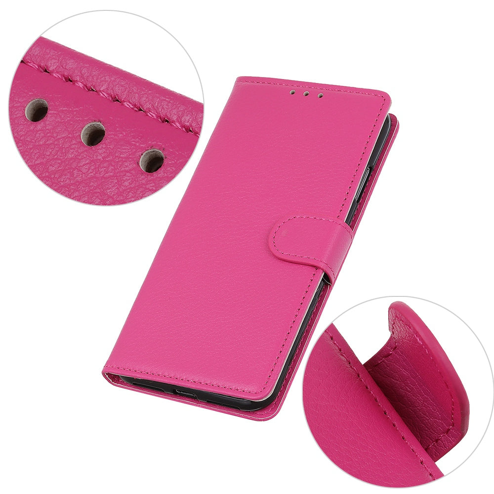 Wallet Stand Phone Case for Nokia C32 , PU Leather+TPU Litchi Texture Phone Cover