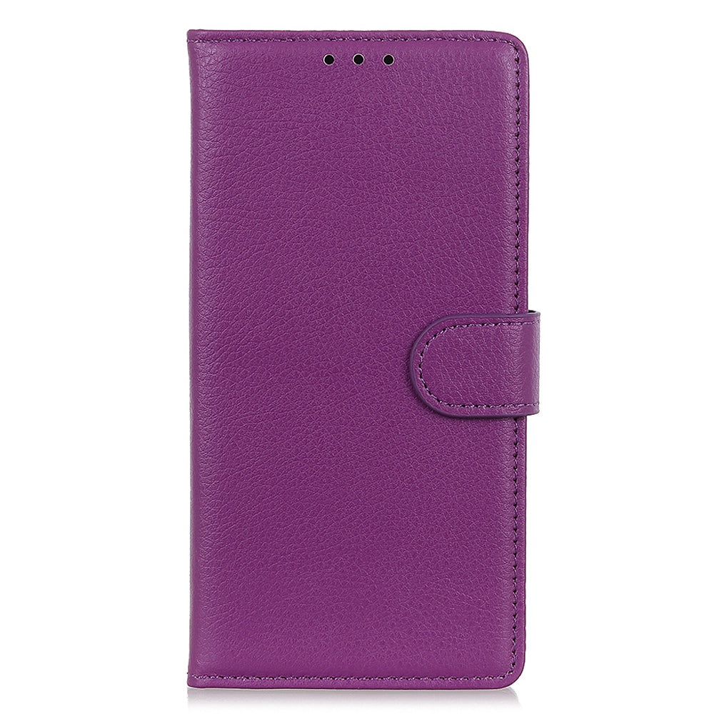 Wallet Stand Phone Case for Nokia C32 , PU Leather+TPU Litchi Texture Phone Cover