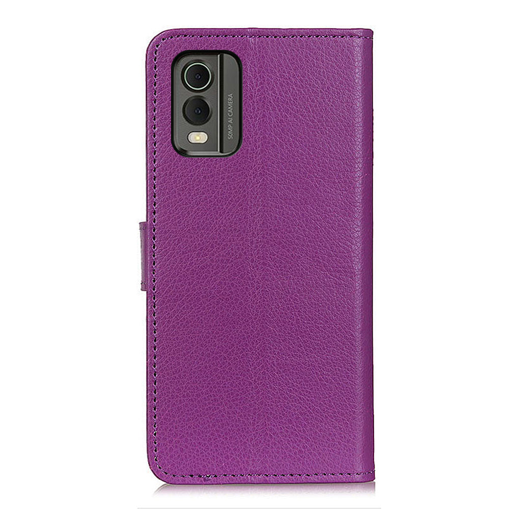 Wallet Stand Phone Case for Nokia C32 , PU Leather+TPU Litchi Texture Phone Cover