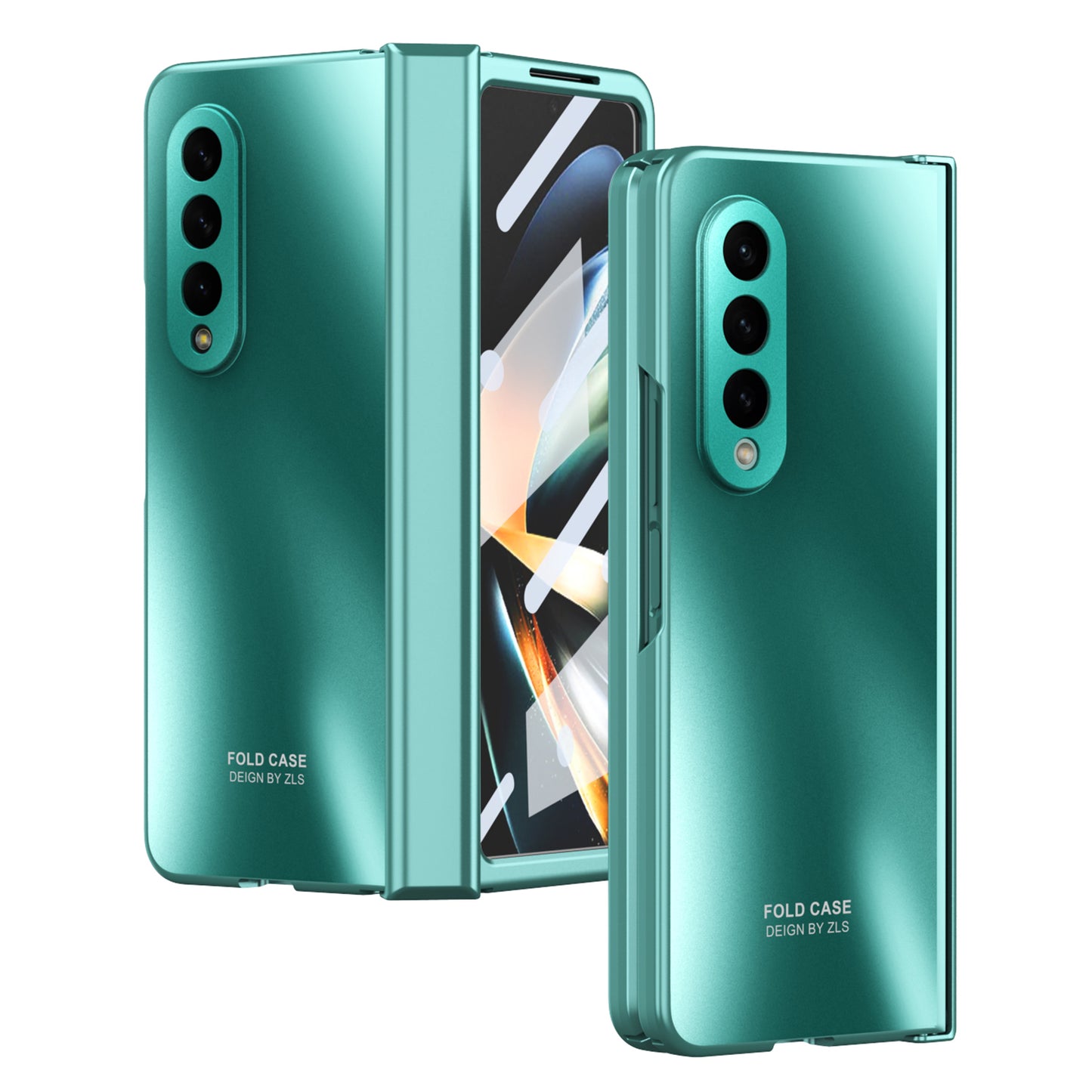 For Samsung Galaxy Z Fold4 5G Hard PC Phone Case Anti-Drop Protective Phone Shell Cover with Screen Film