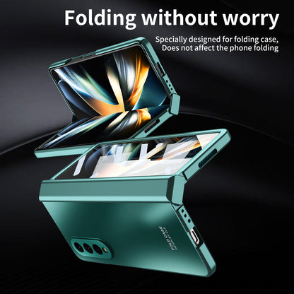 For Samsung Galaxy Z Fold4 5G Hard PC Phone Case Anti-Drop Protective Phone Shell Cover with Screen Film