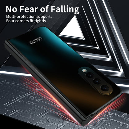 For Samsung Galaxy Z Fold4 5G Hard PC Phone Case Anti-Drop Protective Phone Shell Cover with Screen Film