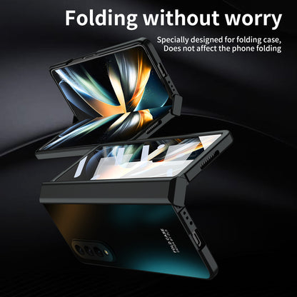 For Samsung Galaxy Z Fold4 5G Hard PC Phone Case Anti-Drop Protective Phone Shell Cover with Screen Film
