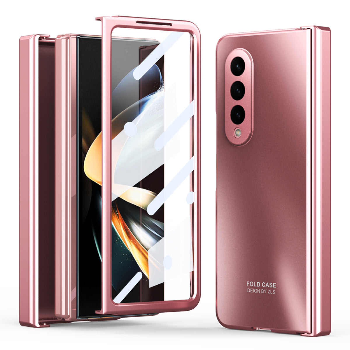 For Samsung Galaxy Z Fold4 5G Hard PC Phone Case Anti-Drop Protective Phone Shell Cover with Screen Film