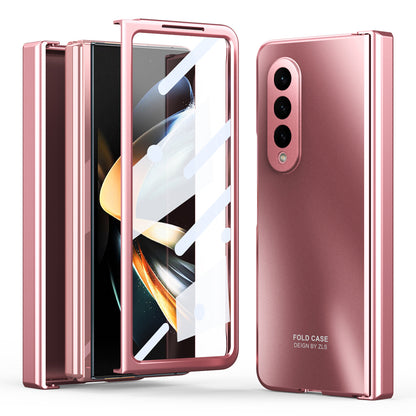 For Samsung Galaxy Z Fold4 5G Hard PC Phone Case Anti-Drop Protective Phone Shell Cover with Screen Film