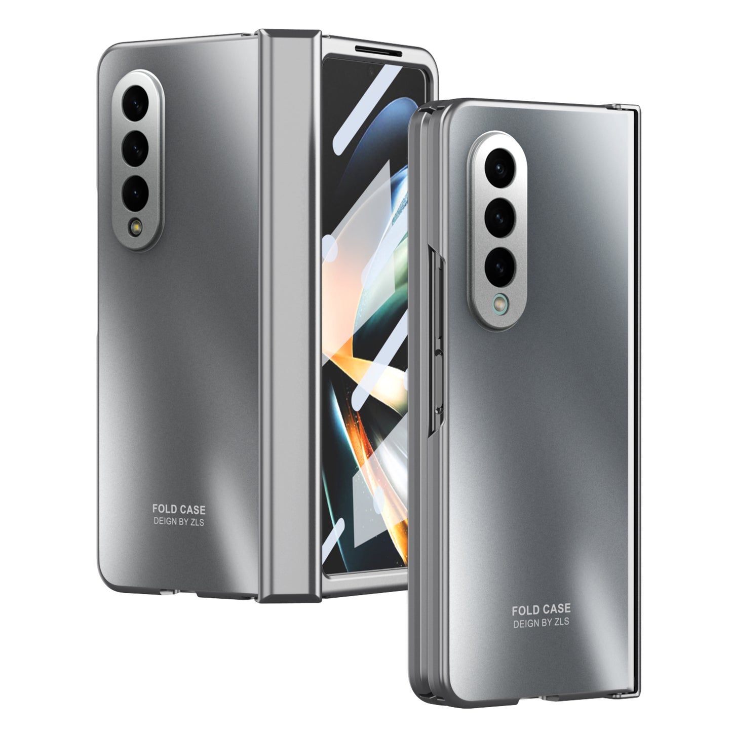 For Samsung Galaxy Z Fold4 5G Hard PC Phone Case Anti-Drop Protective Phone Shell Cover with Screen Film