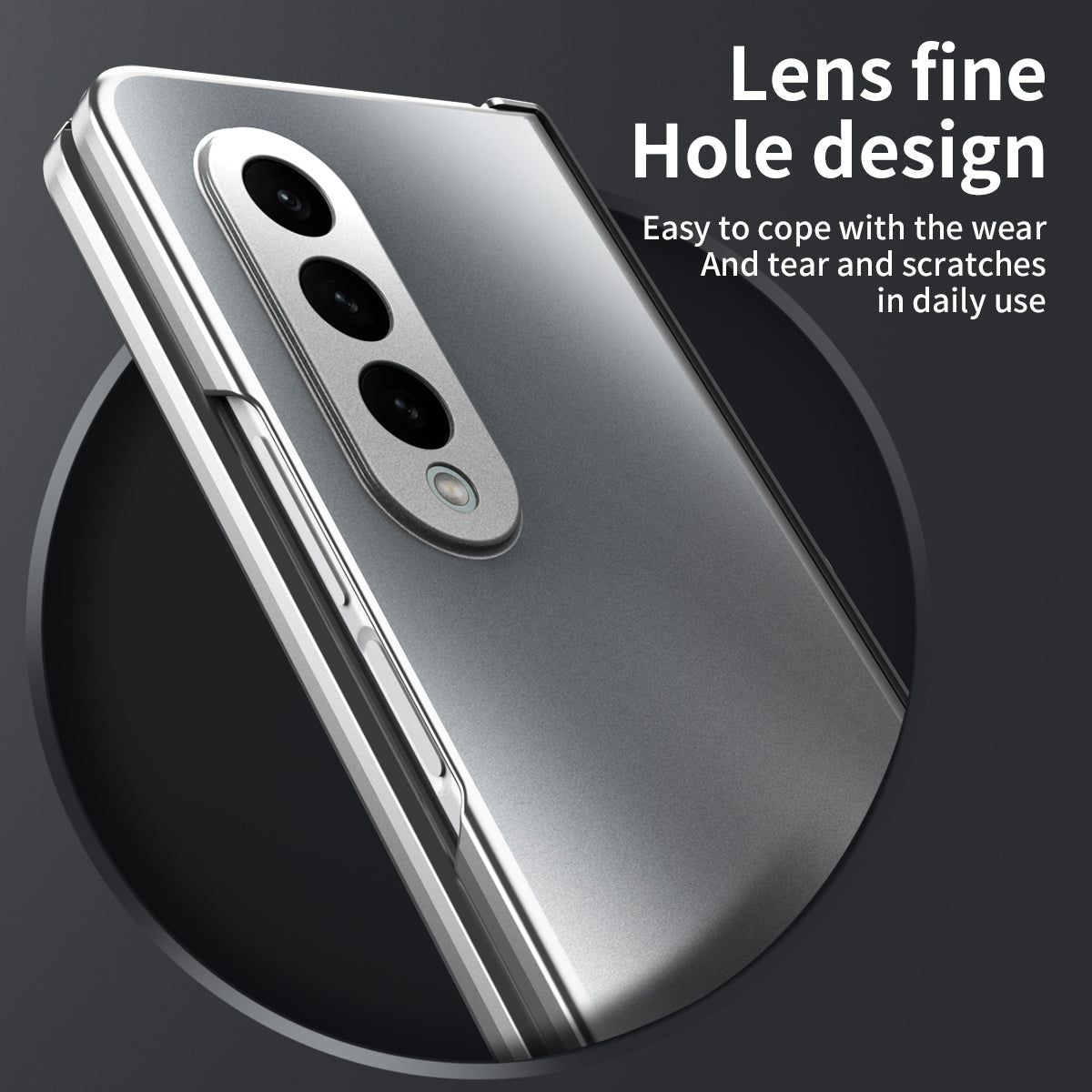 For Samsung Galaxy Z Fold4 5G Hard PC Phone Case Anti-Drop Protective Phone Shell Cover with Screen Film