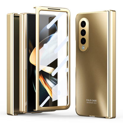 For Samsung Galaxy Z Fold4 5G Hard PC Phone Case Anti-Drop Protective Phone Shell Cover with Screen Film