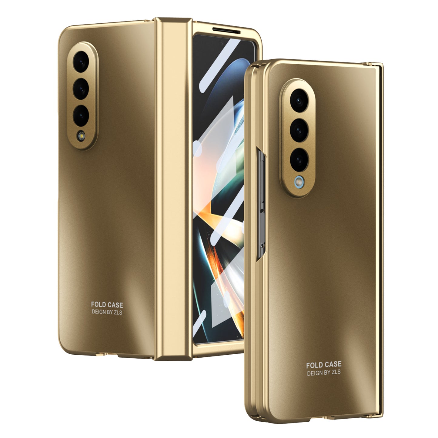 For Samsung Galaxy Z Fold4 5G Hard PC Phone Case Anti-Drop Protective Phone Shell Cover with Screen Film