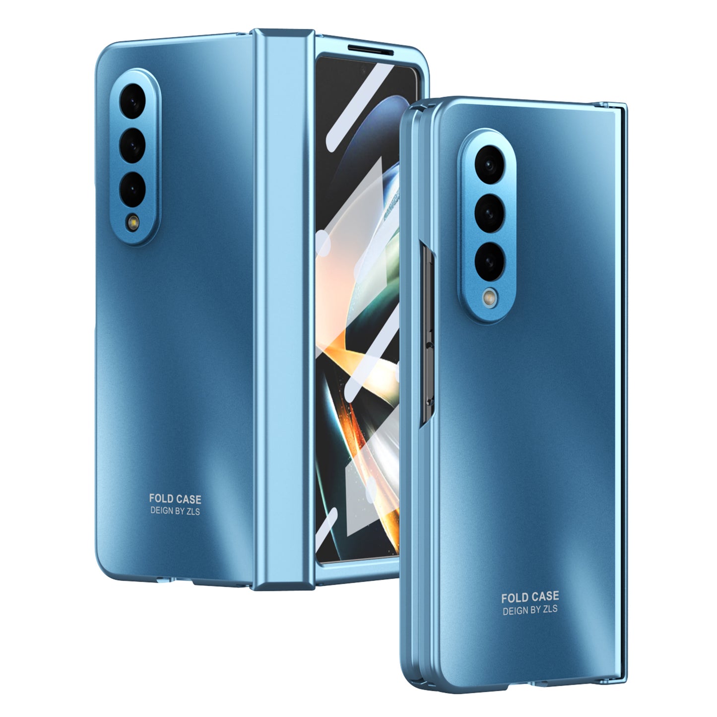 For Samsung Galaxy Z Fold4 5G Hard PC Phone Case Anti-Drop Protective Phone Shell Cover with Screen Film