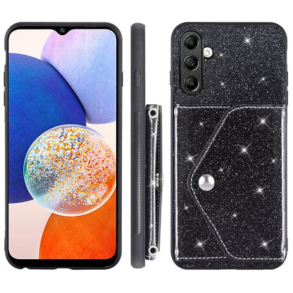 For Samsung Galaxy A14 5G / 4G PU Leather+TPU Phone Cover Kickstand Card Holder Cell Phone Case