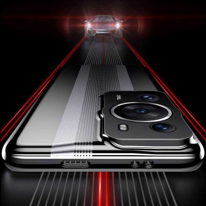 Shockproof Phone Back Case for Huawei P60 Pro Electroplated Hard PC Anti-drop Protective Cover
