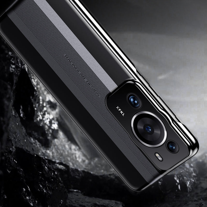 Shockproof Phone Back Case for Huawei P60 Pro Electroplated Hard PC Anti-drop Protective Cover