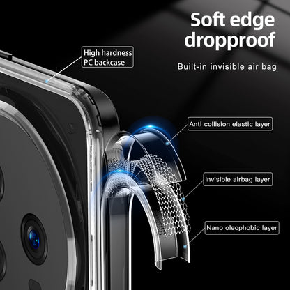 Cellphone Case for Honor Magic5 Pro PC+TPU Shockproof Airbag Protection Phone Cover