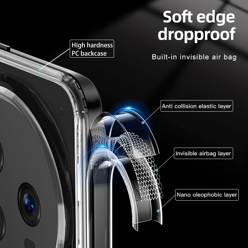 Cellphone Case for Honor Magic5 Pro PC+TPU Shockproof Airbag Protection Phone Cover