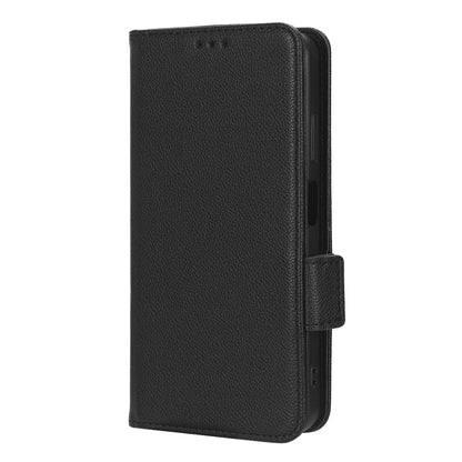 For Blackview A85 Wallet Phone Case PU Leather Litchi Texture Stand Cover with Strap