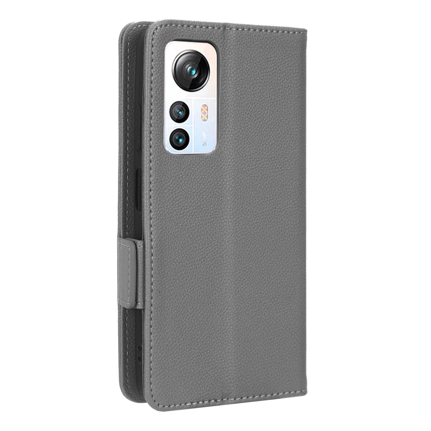 For Blackview A85 Wallet Phone Case PU Leather Litchi Texture Stand Cover with Strap