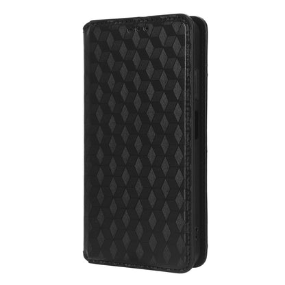 For Blackview A85 PU Leather Imprinted Rhombus Pattern Phone Case Stand Wallet Flip Cover