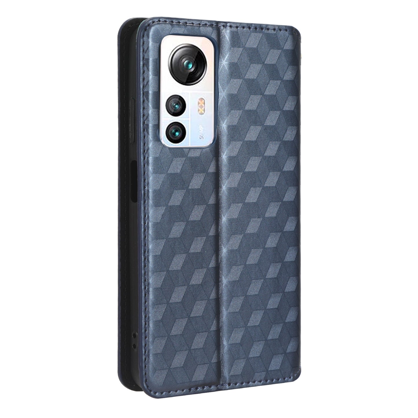 For Blackview A85 PU Leather Imprinted Rhombus Pattern Phone Case Stand Wallet Flip Cover
