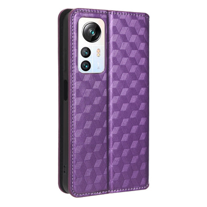 For Blackview A85 PU Leather Imprinted Rhombus Pattern Phone Case Stand Wallet Flip Cover