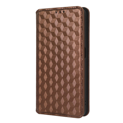 For Realme V30 5G / V30t PU Leather Wallet Case Imprinted Rhombus Pattern Stand Phone Cover
