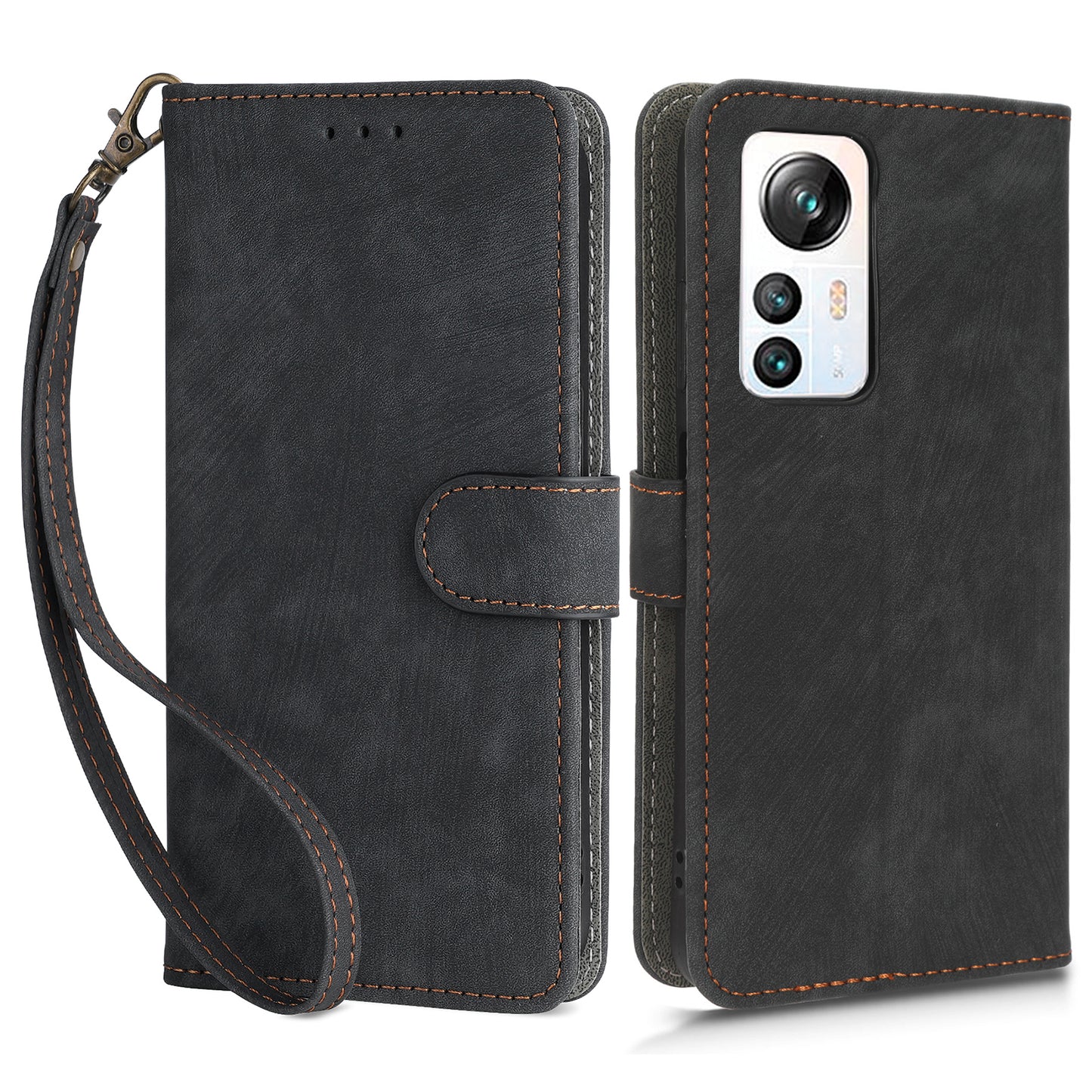 For Blackview A85 PU Leather Flip Wallet Case RFID Blocking Stand Phone Cover with Strap