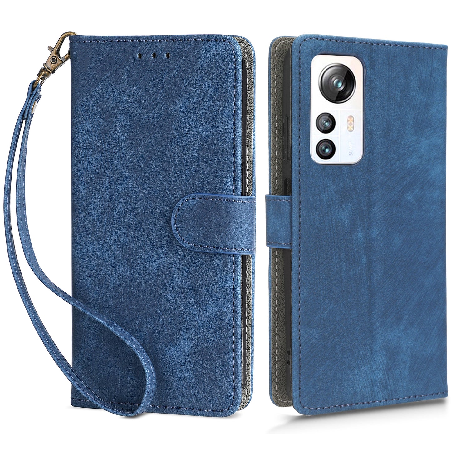 For Blackview A85 PU Leather Flip Wallet Case RFID Blocking Stand Phone Cover with Strap