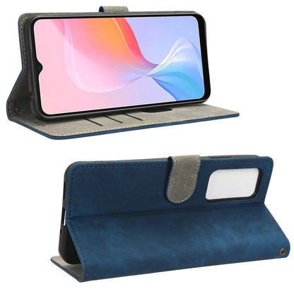 For Blackview A85 PU Leather Flip Wallet Case RFID Blocking Stand Phone Cover with Strap